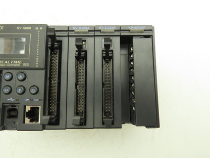 Keyence KV-5000 CPU Realtime Logic Controller w/ 2 Input & 1 Analog Input Module