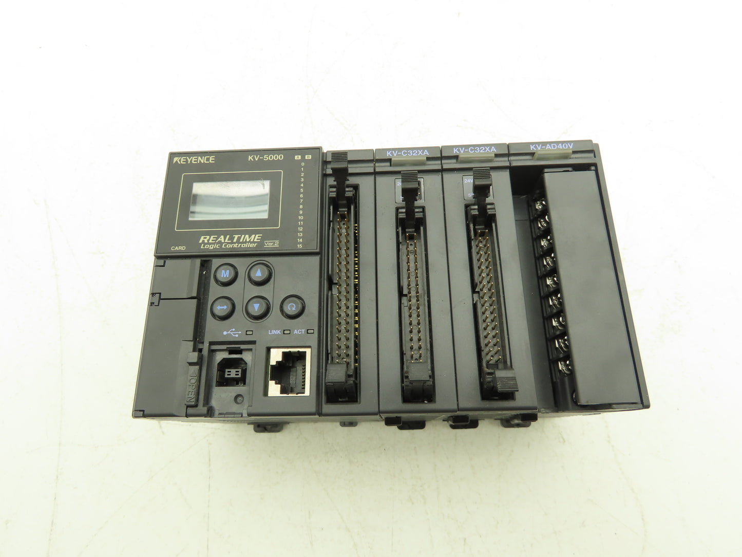 Keyence KV-5000 CPU Realtime Logic Controller w/ 2 Input & 1 Analog Input Module