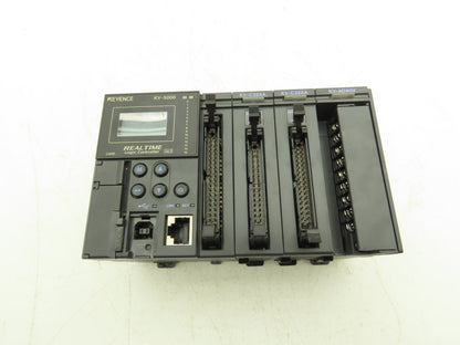 Keyence KV-5000 CPU Realtime Logic Controller w/ 2 Input & 1 Analog Input Module
