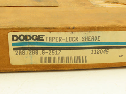 Dodge 2A8.2 B8.6-2517 2-Groove A,B-Belt Pulley Sheave Use 2517 Bushing 9" OD
