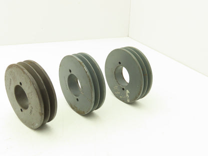 Browning 2H3V41 V Belt Pulley 3V Belt Section 2 Groove Use H Bushing Lot of 3