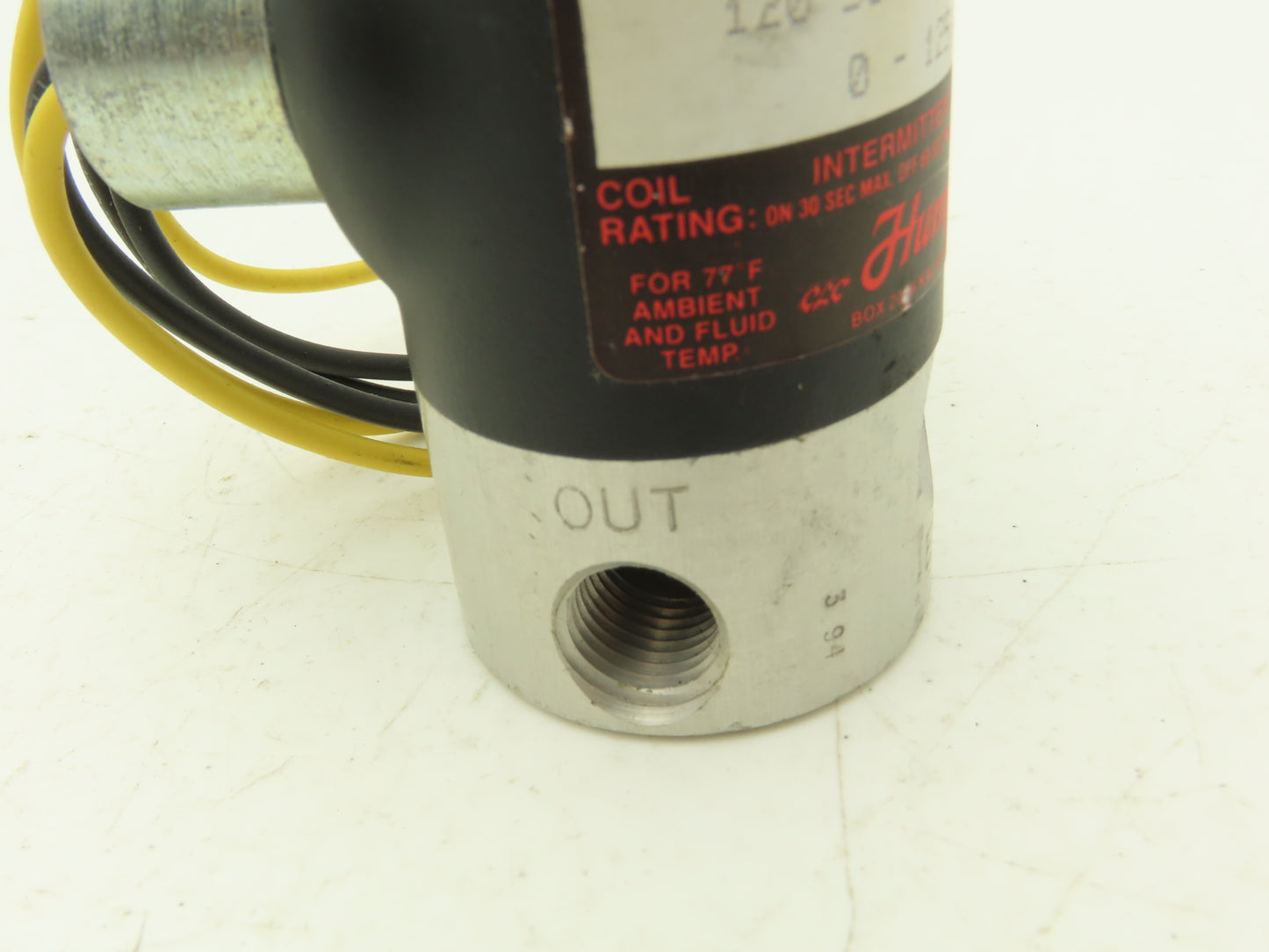 Humphrey 062E1-3-10-20-36 Solenoid Valve 0-125psi 1/4" NPT 120V Continuous Coil