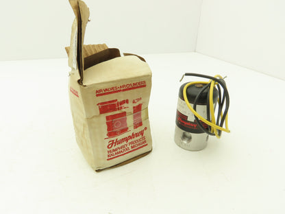 Humphrey 062E1-3-10-20-36 Solenoid Valve 0-125psi 1/4" NPT 120V Continuous Coil