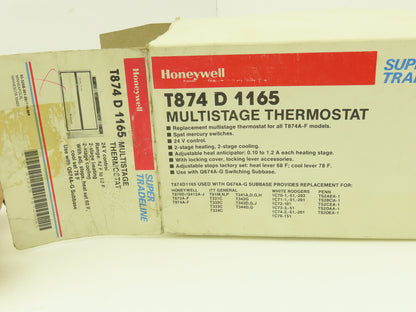 Honeywell T874D1165 Multistage Thermostat 24V 2 Stage Heating 2 Stage Cooling