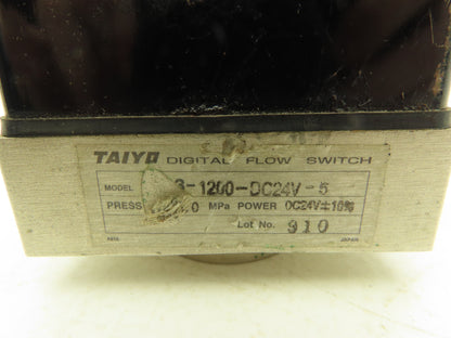 Taiyo DFS3-1200-DC24V-5 Digital Flow Switch 3/8" NPT 1MPa 24VDC *Read