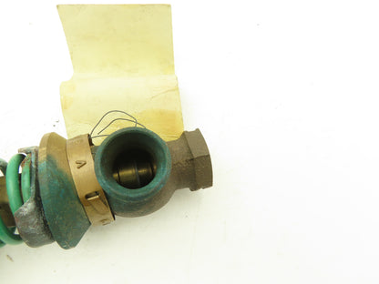 Johnson Controls V-3752-6007 1/2" Steam Union Angle Valve 3-6 PSI