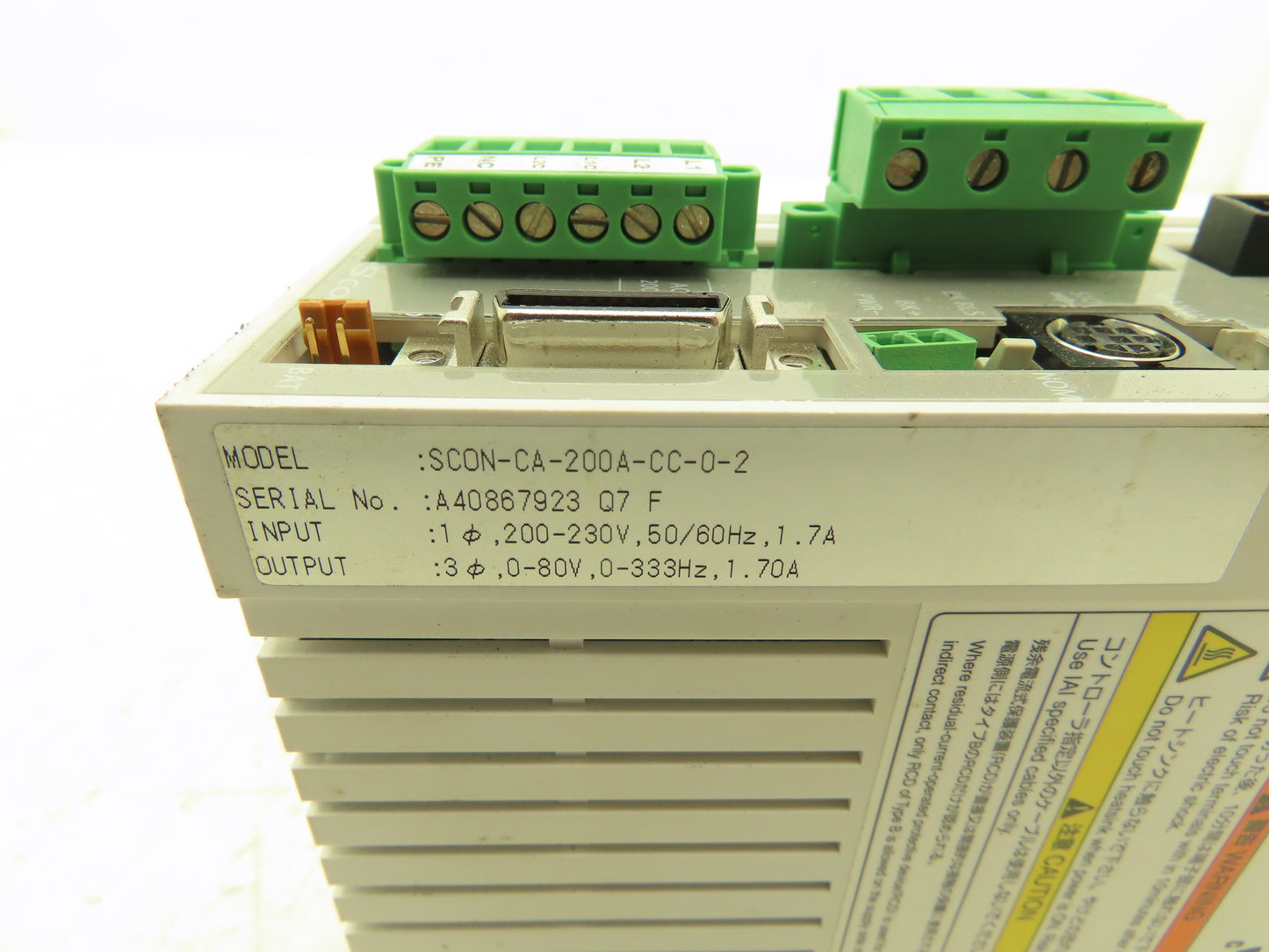 IAI SCON-CA-200A-CC-0-2 Single Axis Linear Servo Actuator Position Controller