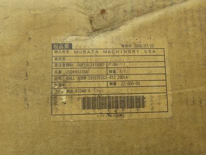 Koyo 2816TF3C3-413 Ball Screw & Nut Assy 28mm Dia 16mm Pitch 413mm OAL