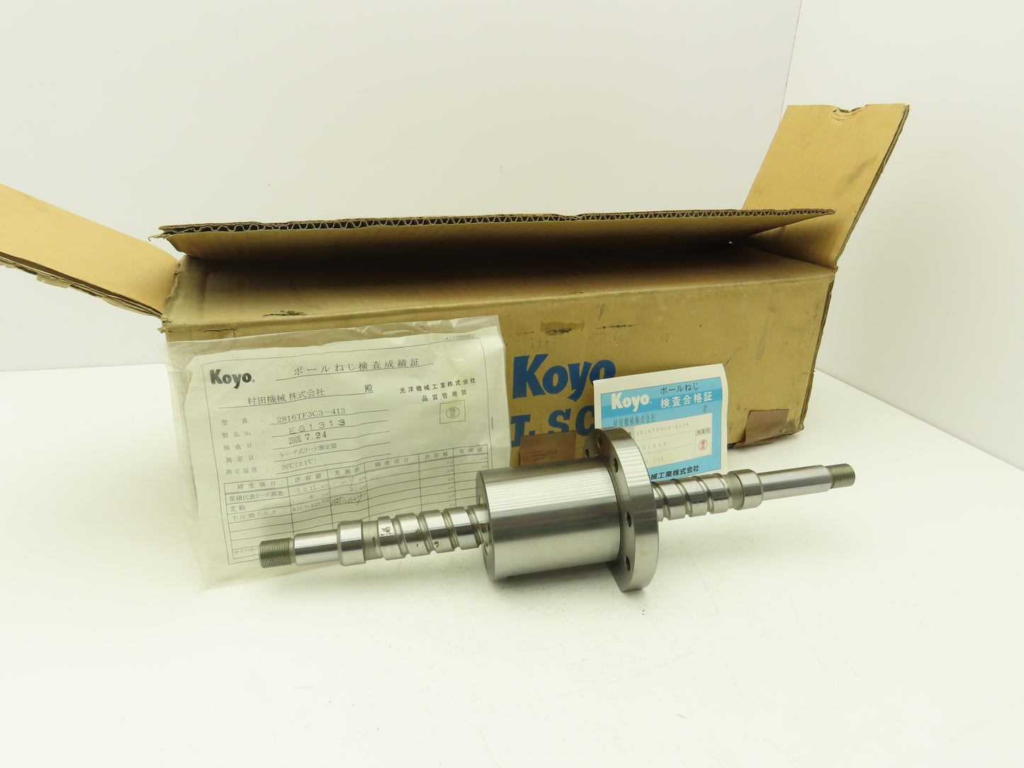 Koyo 2816TF3C3-413 Ball Screw & Nut Assy 28mm Dia 16mm Pitch 413mm OAL