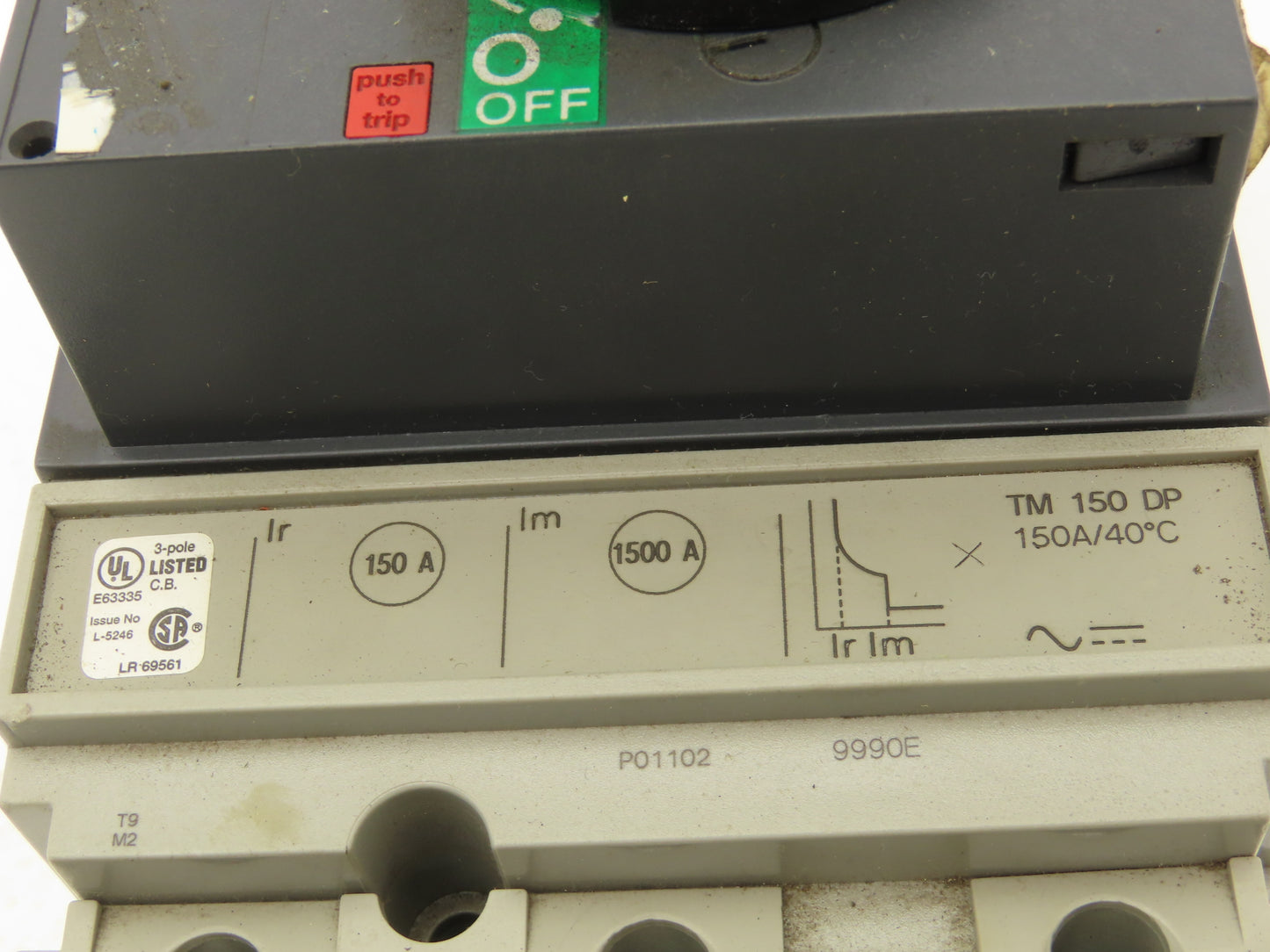 Schneider Electric TM150DP Circuit Breaker 150A 3-Pole 480V 3PH Rotary Knob