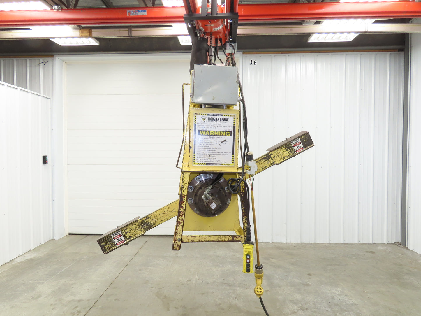 Hoosier Crane Frame Chassis Rotator RV Trailer Hydraulic 230/480V 3Ph 2000lbs