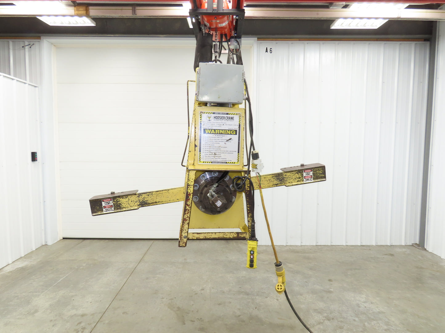 Hoosier Crane Frame Chassis Rotator RV Trailer Hydraulic 230/480V 3Ph 2000lbs