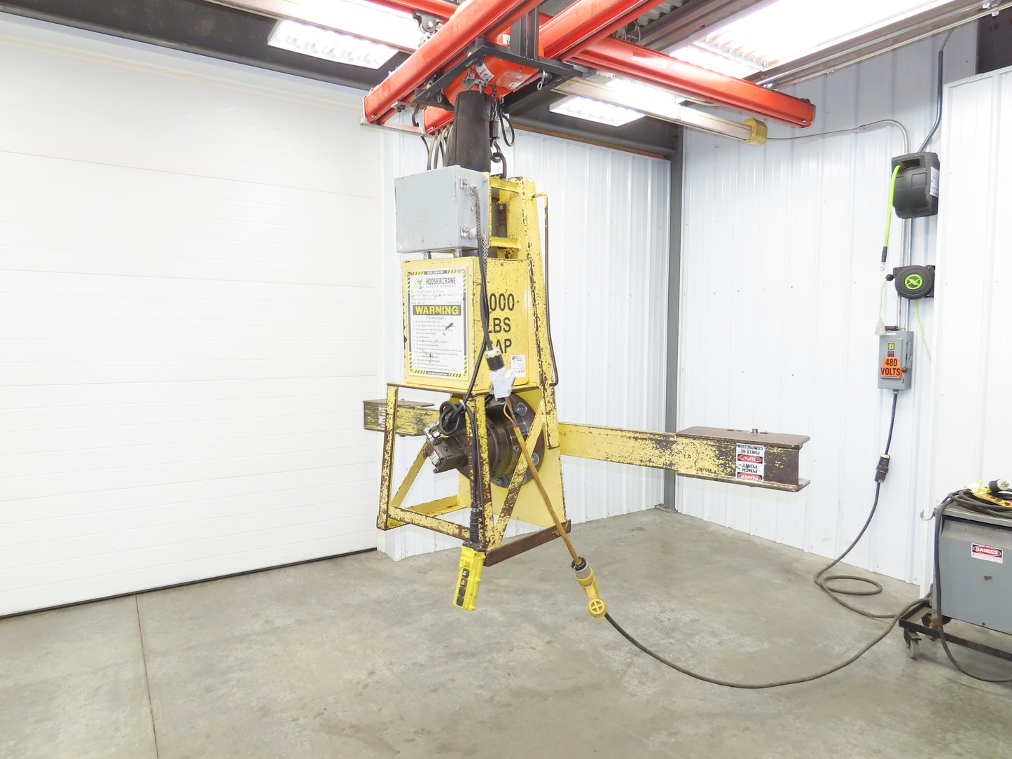 Hoosier Crane Frame Chassis Rotator RV Trailer Hydraulic 230/480V 3Ph 2000lbs