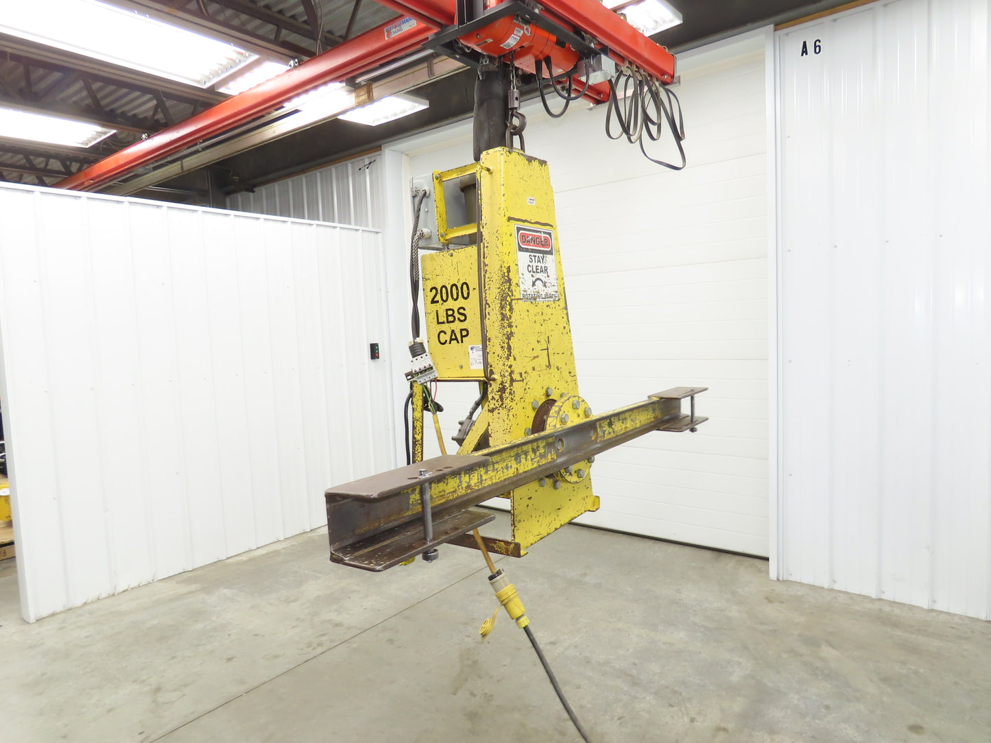 Hoosier Crane Frame Chassis Rotator RV Trailer Hydraulic 230/480V 3Ph 2000lbs