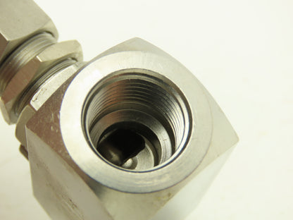 Hoke 2112 F6Y Hydraulic Needle Valve Bar Stock Screwed Bonnet 316 SS Lot of 2