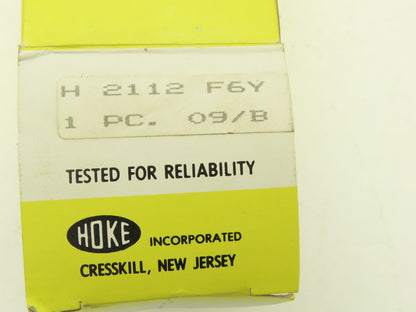 Hoke 2112 F6Y Hydraulic Needle Valve Bar Stock Screwed Bonnet 316 SS Lot of 2