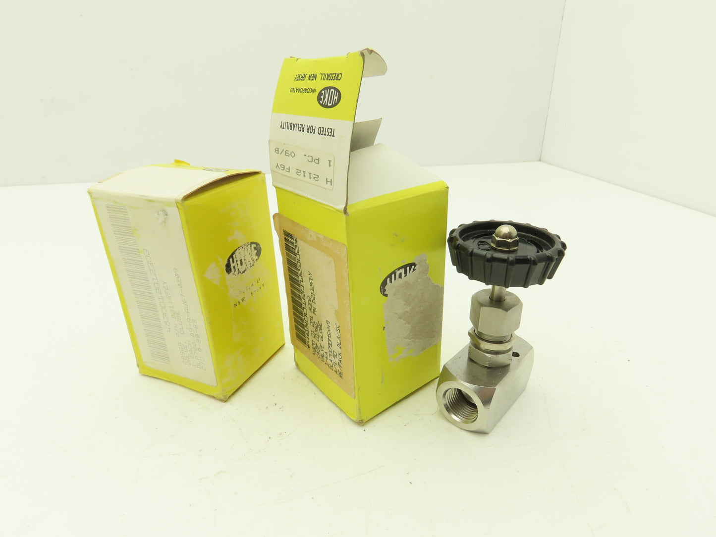 Hoke 2112 F6Y Hydraulic Needle Valve Bar Stock Screwed Bonnet 316 SS Lot of 2