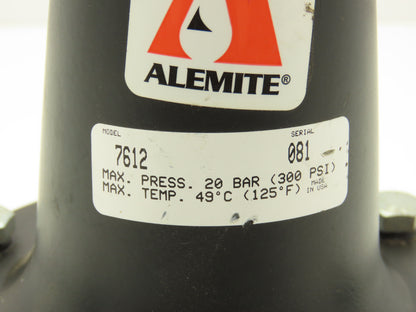 Alemite 7612 Air Pressure Regulator 3/4" NPTF 300PSI Missing T-Handle Control