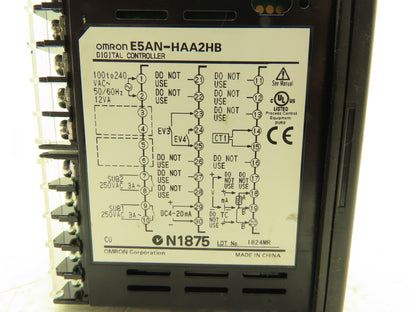 Omron E5AN-HAA2HB Digital Temperature Controller 100-240VAC 50/60Hz 12VA