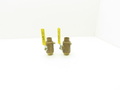 Apollo 1" Bronze Sweat Ball Valve with Drain Port 400 WOG  Lot of 2