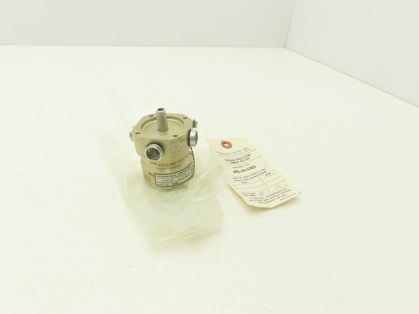 Ronson Boeing 7-U-7074-1 Hydraulic Valve 4-Way Selector SAE Military Surplus