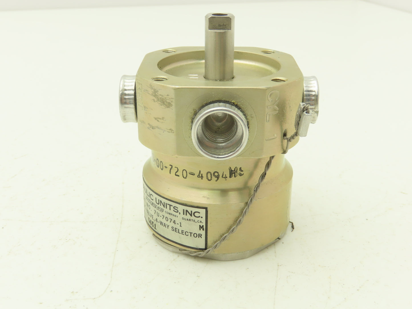 Ronson Boeing 7-U-7074-1 Hydraulic Valve 4-Way Selector SAE Military Surplus