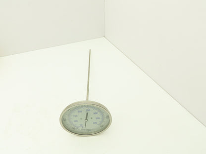 Trerice Boiler Temp Thermometer Gauge 5"Dial 18"Stem 150-750°F Bi-Metal 1/2"NPT