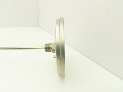 Trerice Boiler Temp Thermometer Gauge 5"Dial 18"Stem 150-750°F Bi-Metal 1/2"NPT