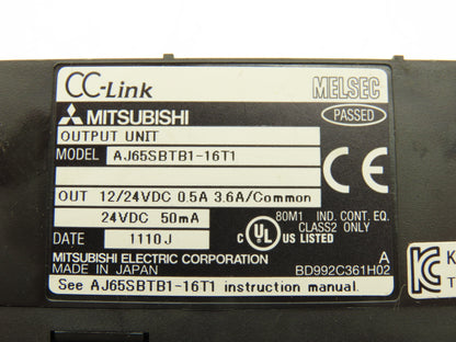 Mitsubishi AJ65SBTB1-16T1 Remote Digital Output 16 Point 24VDC MELSEC-A Lot of 6