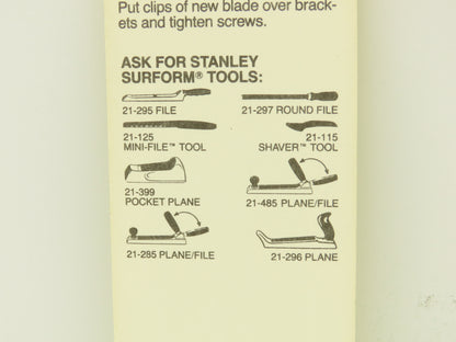 Stanley 21-293 Surform Standard Cut 10" Replacement Flat Blade Lot of 12