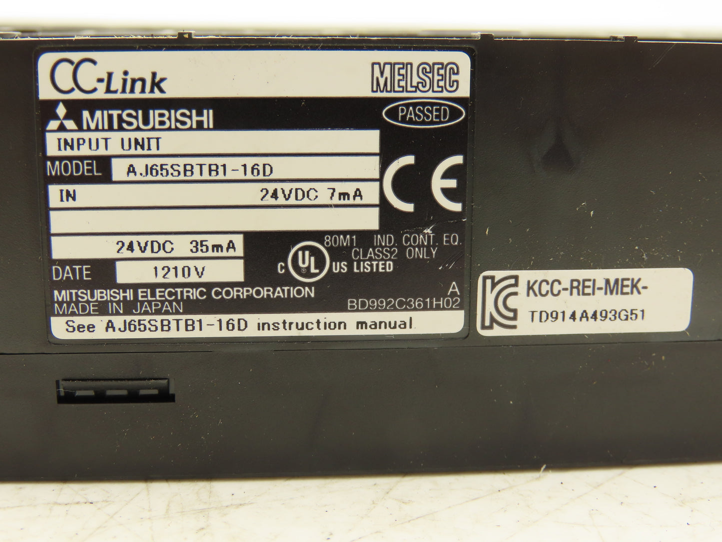 Mitsubishi AJ65SBTB1-16D Remote Digital Input 16 Point 24VDC MELSEC-A Lot of 9