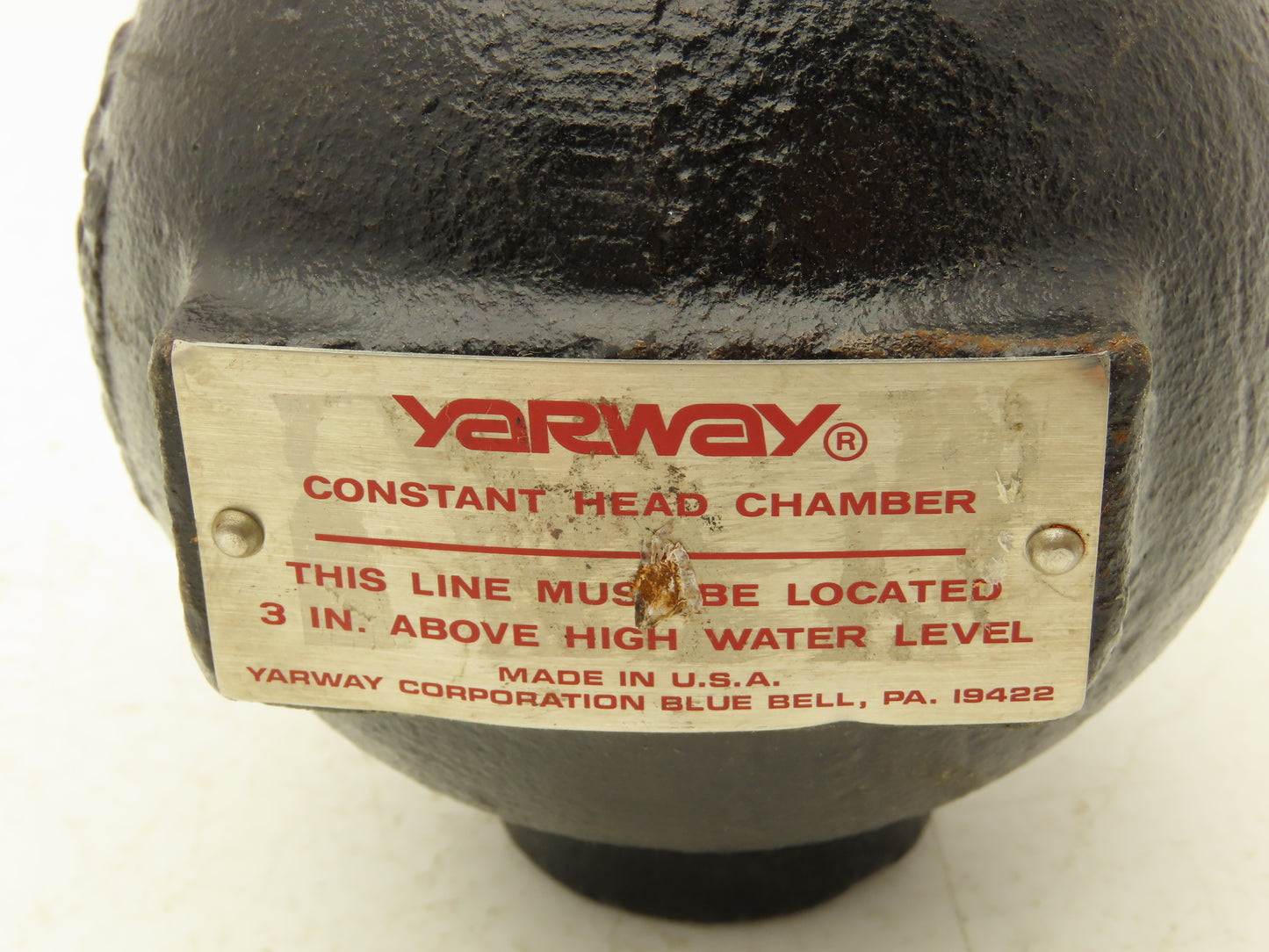 Yarway 750 Constant Head Water Level Pressure Chamber 1/2"x 3/4"NPT