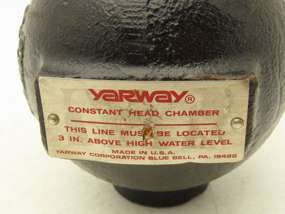 Yarway 750 Constant Head Water Level Pressure Chamber 1/2"x 3/4"NPT