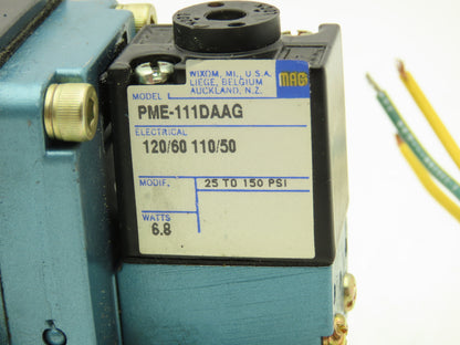 MAC 6513B-222-PM-111DA Pneumatic Solenoid Valve 4 Way Light 120VAC 50/60Hz