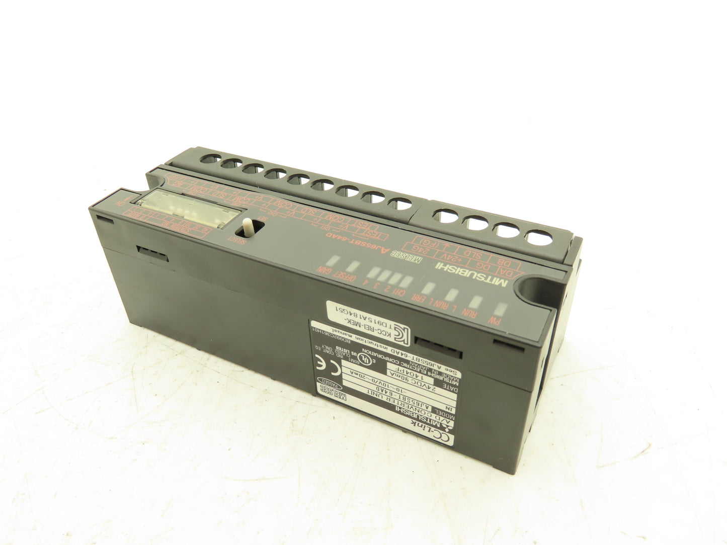 Mitsubishi AJ65SBT-64AD PLC CC-Link Compact I/O 4 Analog Channels 24VDC MELSEC-A