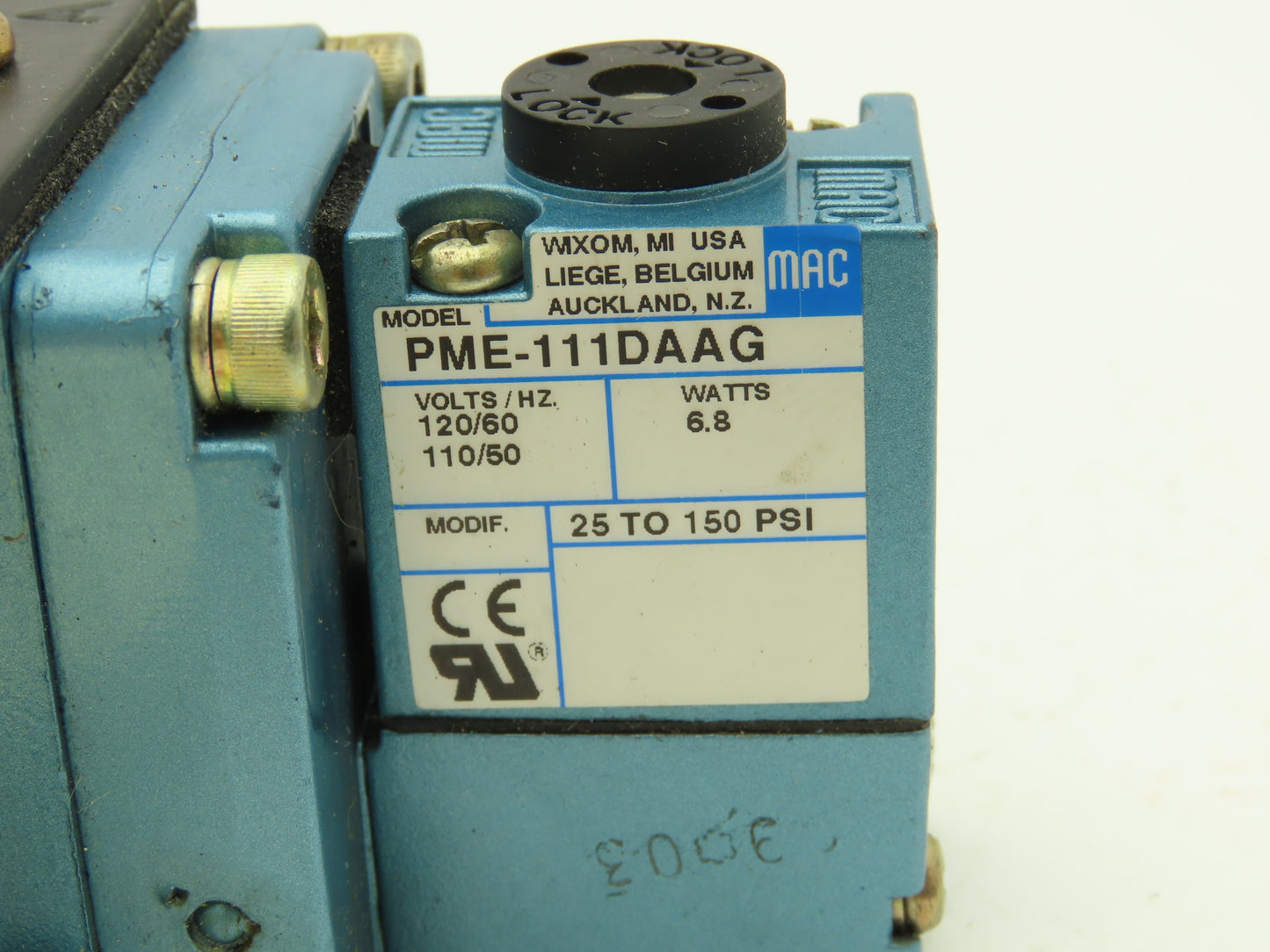 MAC 6511B-000-PM-111DA Pneumatic Solenoid Valve Single Acting 120VAC 50/60Hz