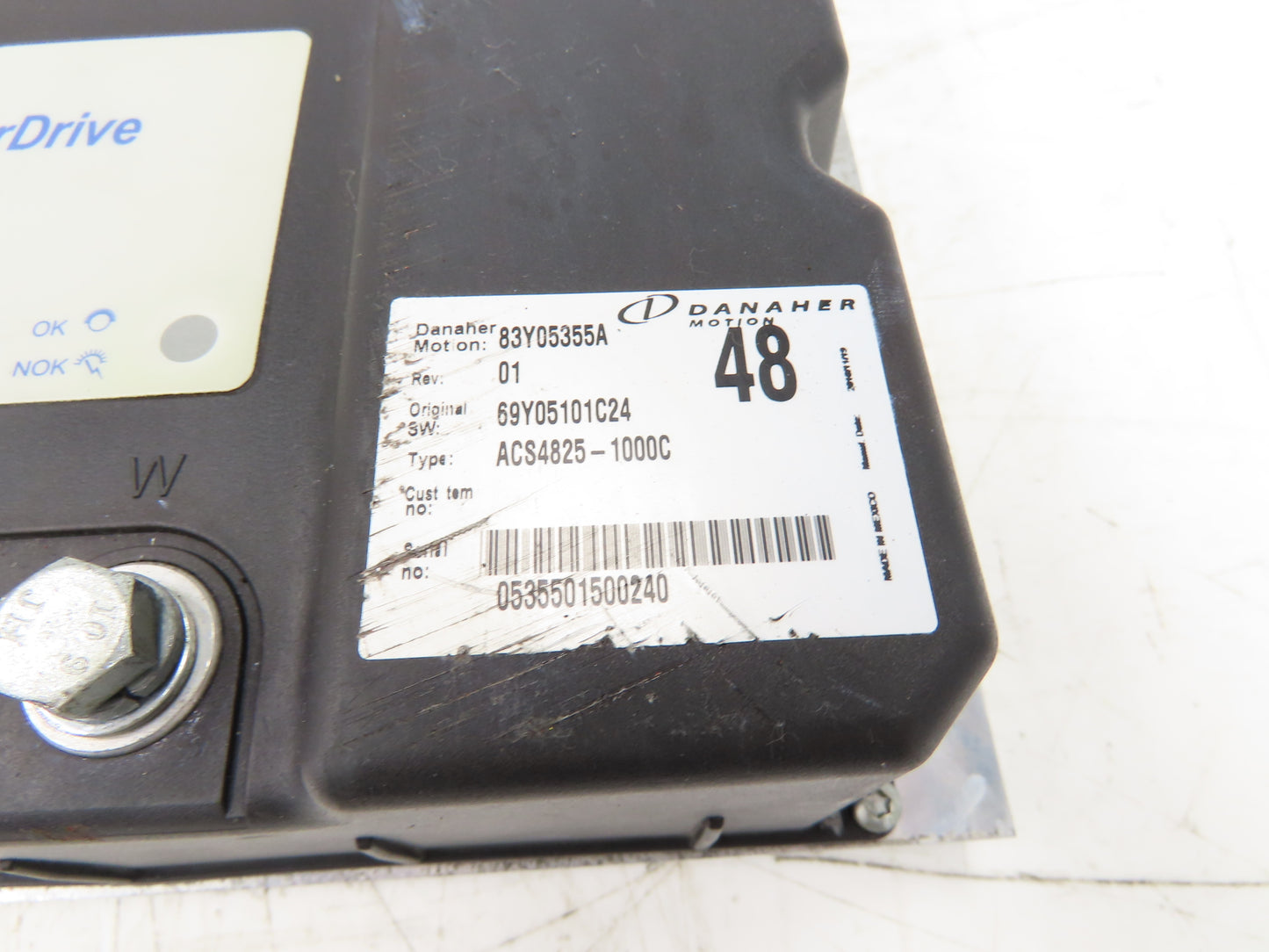 Danaher 83Y05355A AC SuperDrive Forklift Motor Controller 48V Off ERC100HHN