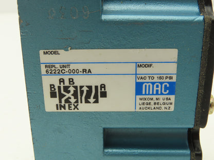 Mac 6222C-000-RA Pneumatic 4-Way Air Valve
