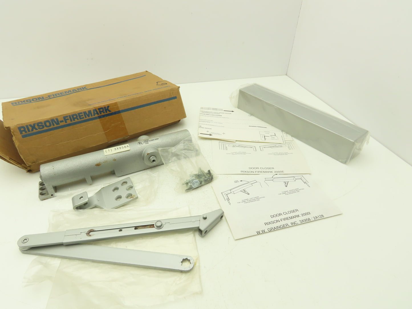 Rixson Firemark 3X958A Aluminum Concealed Door Closer Kit Gray