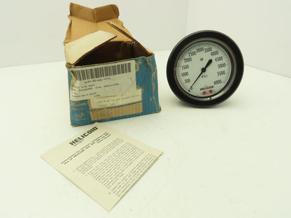 Helicoid 430L HD57 4.5" Dial Pressure Gauge 0-6000 PSI 1/4"NPT Panel Mount