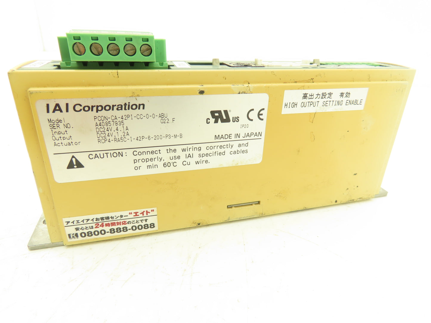 IAI PCON-CA-42PI-CC-0-0-ABU ROBO Cylinder Position Controller PowerCON 150 24VDC