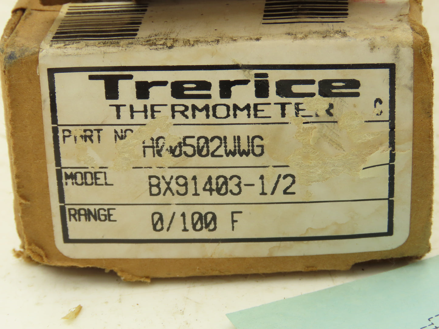 Trerice BX91403-1/2 Thermometer 0-100°F 9"Scale 3.5"Adj Stem A00502WWG  Lot of 2