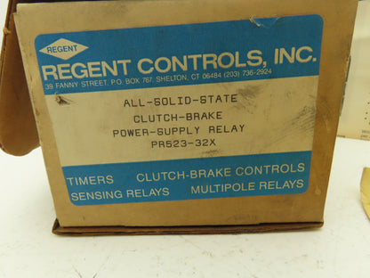 Regent PR523-32 Clutch-Brake Power Supply Relay Solid State120V 50/60Hz 3-32VDC