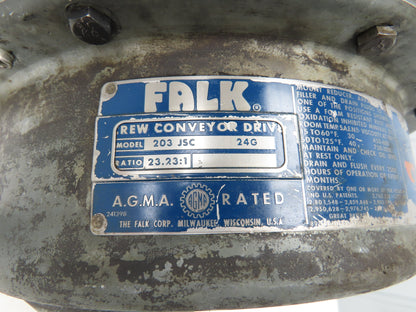 Falk 203JSC Screw Conveyor Parallel Gear Drive 23.2 Reducer 2-3/16"Hollow Shaft