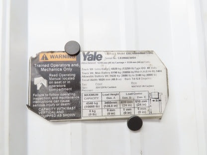 Yale Electric Forklift Steering Column Shroud Cover Off ERC100HHN48TV096