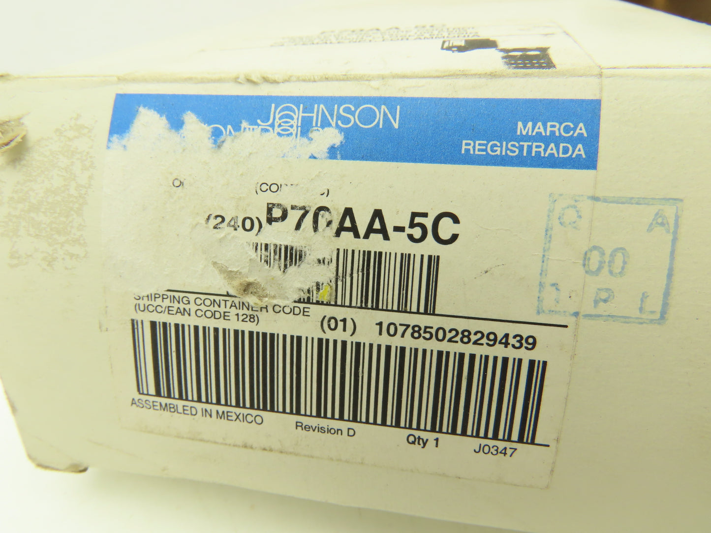 Johnson Controls P70AA-5C Open Low Pressure Control 20" HG 100 PSI 1/4" NPT