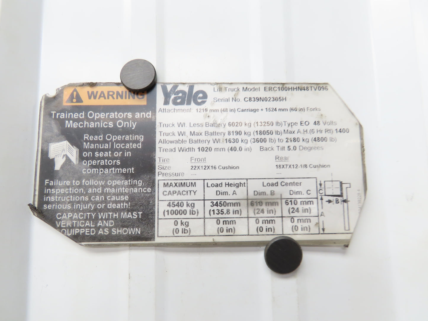Husco 5000-C429 D Hydraulic 3-Spool Forklift Mast Control Valve Off ERC100HHN