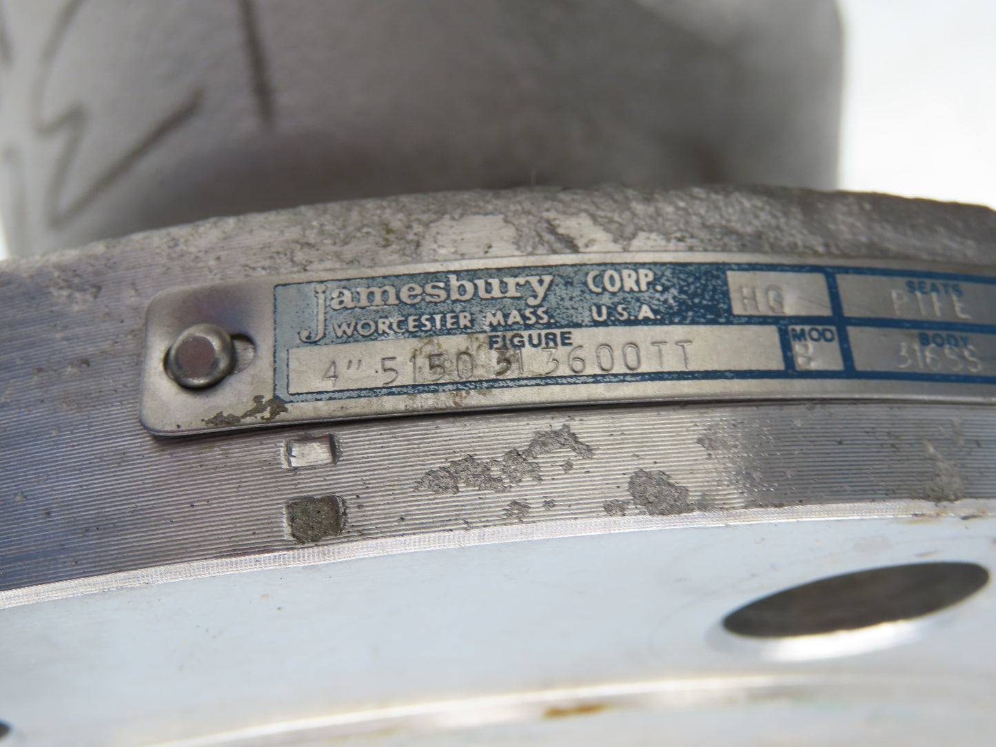 Jamesbury 4" 5150 31 3600TT 316SS Flanged Ball Valve & Pneumatic Actuator ST400B