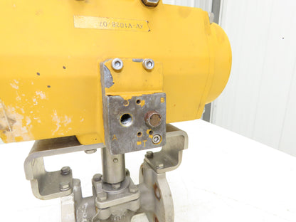 Tufline 0367 1" Flanged 300 Stainless Plug Valve Pneumatic Actuator & Positioner