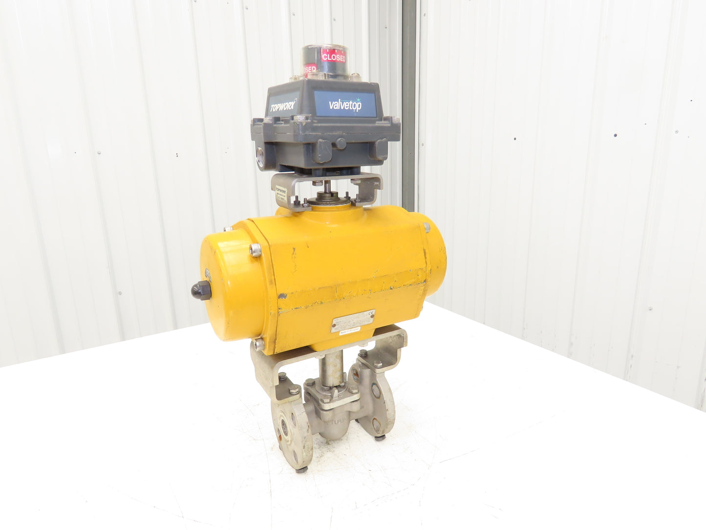 Tufline 0367 1" Flanged 300 Stainless Plug Valve Pneumatic Actuator & Positioner